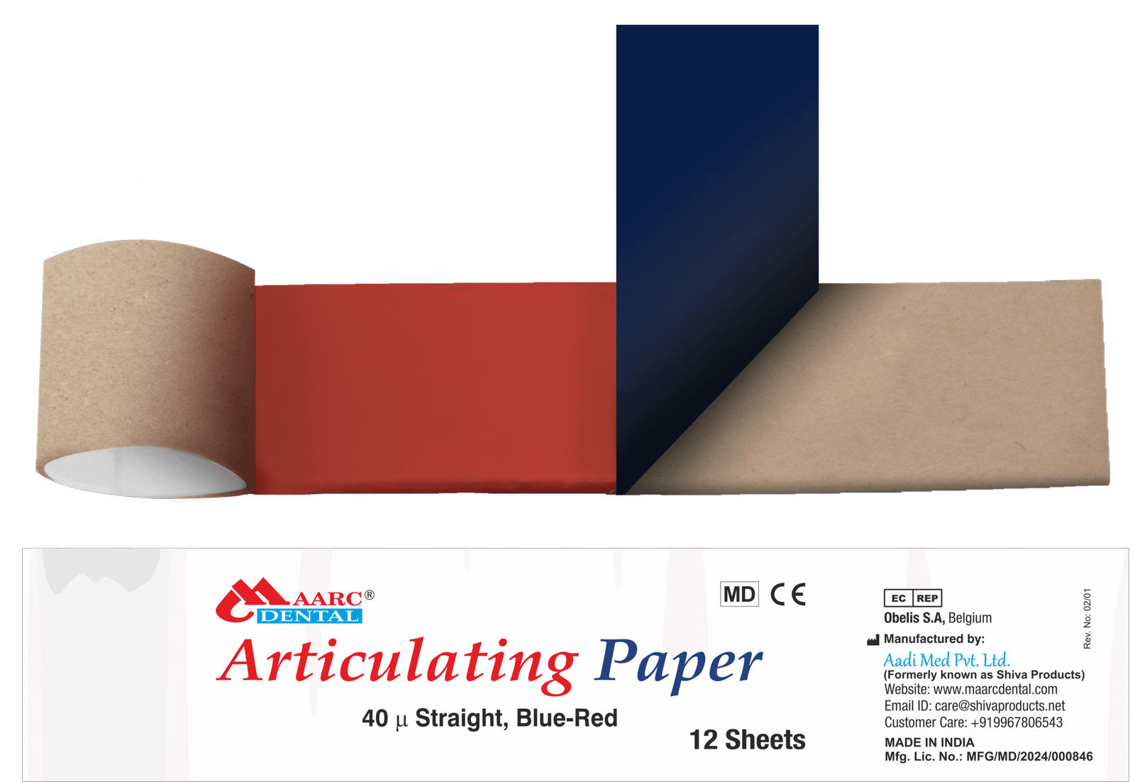 Articulating Paper 40µ - Blue & Red - Image 2
